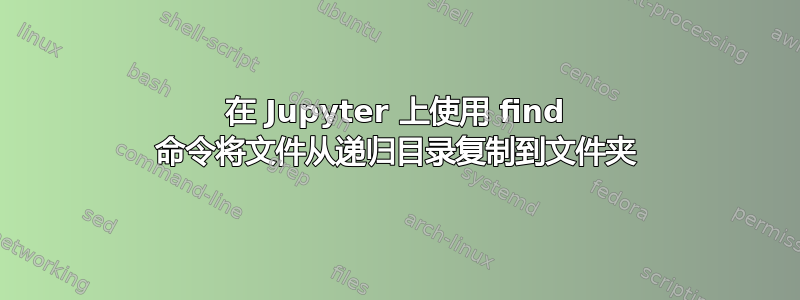 在 Jupyter 上使用 find 命令将文件从递归目录复制到文件夹