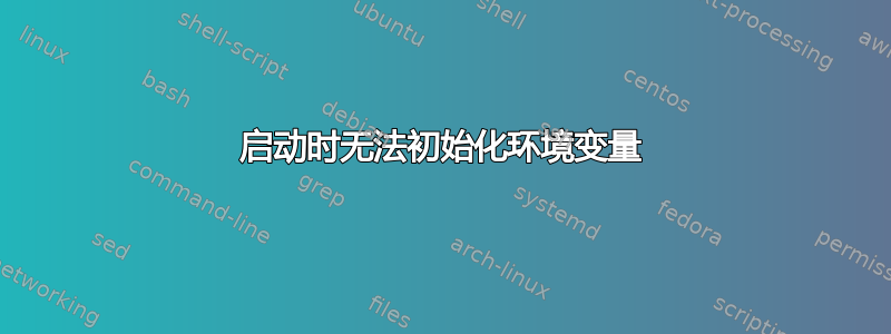 启动时无法初始化环境变量