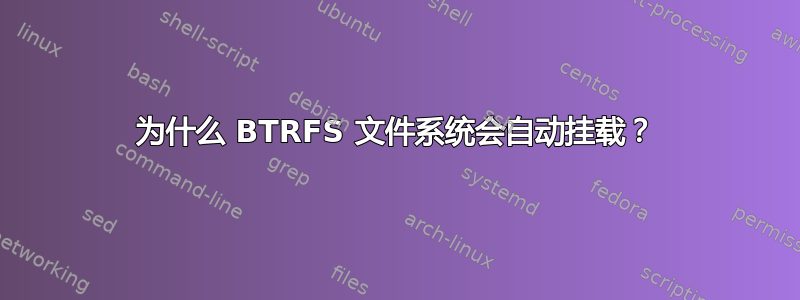 为什么 BTRFS 文件系统会自动挂载？