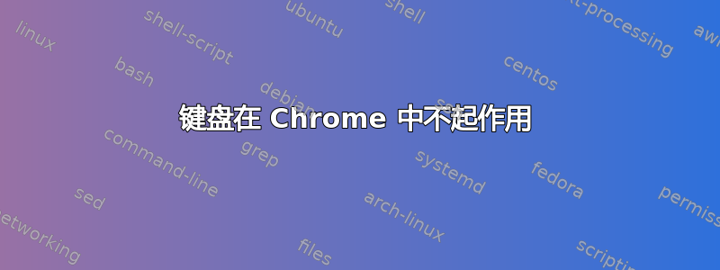 键盘在 Chrome 中不起作用