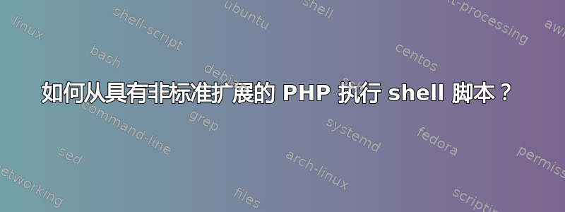 如何从具有非标准扩展的 PHP 执行 shell 脚本？