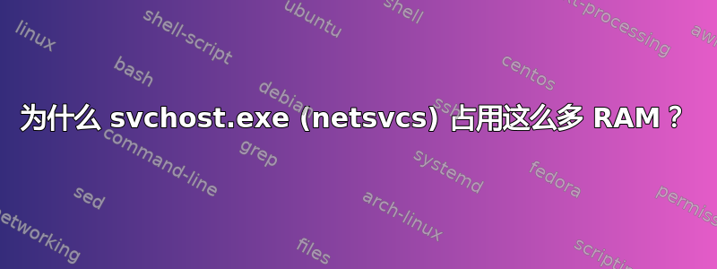 为什么 svchost.exe (netsvcs) 占用这么多 RAM？