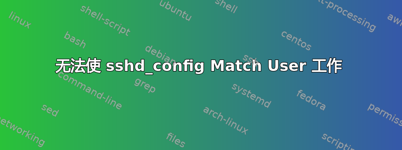 无法使 sshd_config Match User 工作