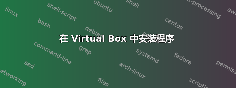 在 Virtual Box 中安装程序