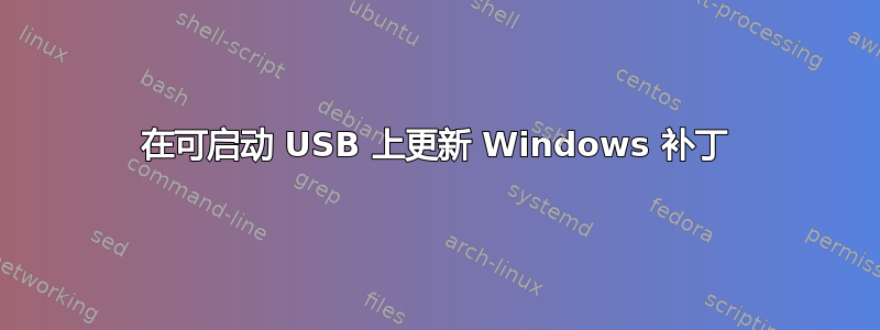 在可启动 USB 上更新 Windows 补丁