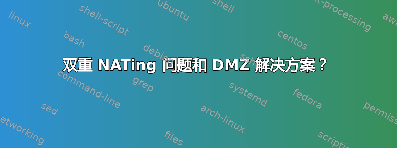 双重 NATing 问题和 DMZ 解决方案？