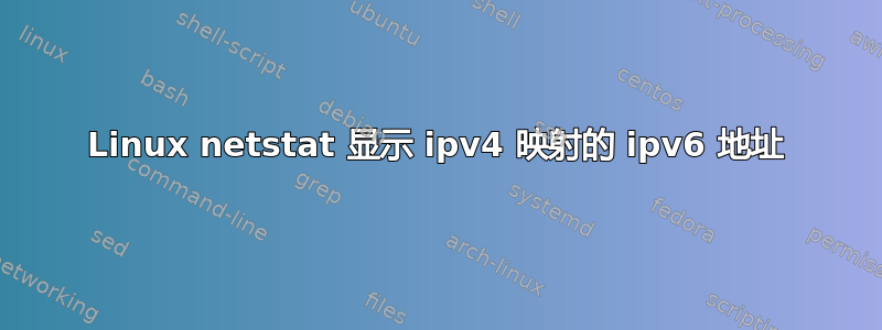 Linux netstat 显示 ipv4 映射的 ipv6 地址