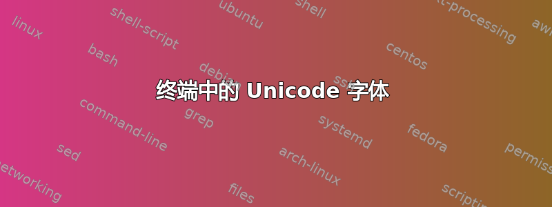 终端中的 Unicode 字体