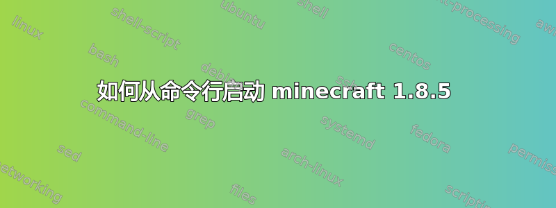 如何从命令行启动 minecraft 1.8.5