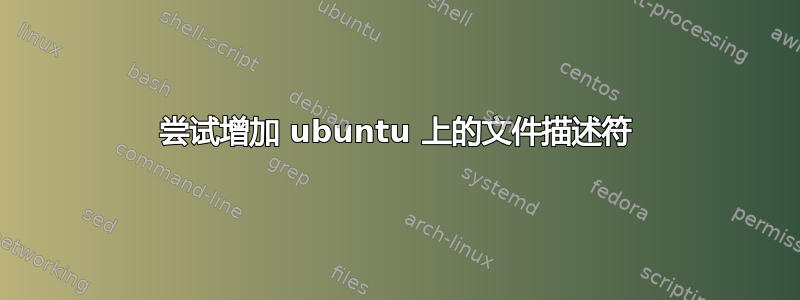 尝试增加 ubuntu 上的文件描述符