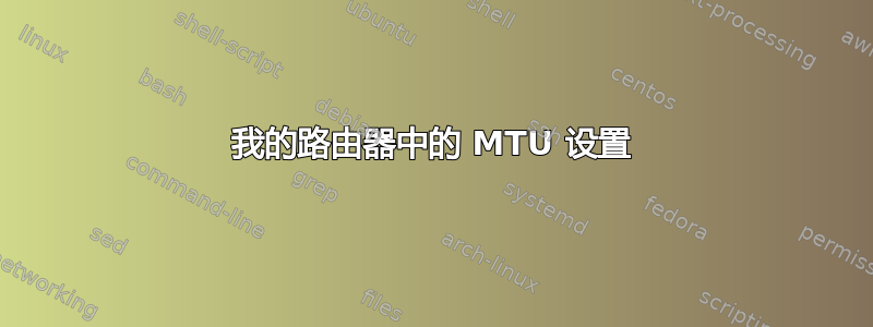 我的路由器中的 MTU 设置