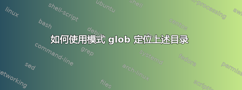 如何使用模式 glob 定位上述目录