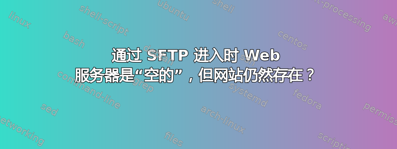 通过 SFTP 进入时 Web 服务器是“空的”，但网站仍然存在？