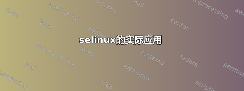 selinux的实际应用