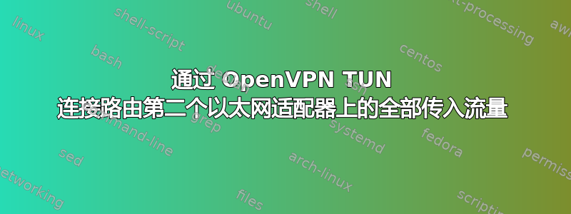 通过 OpenVPN TUN 连接路由第二个以太网适配器上的全部传入流量