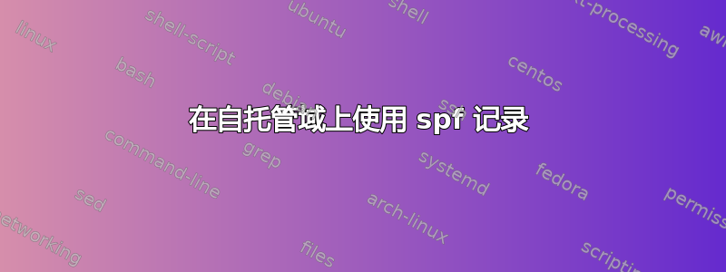 在自托管域上使用 spf 记录