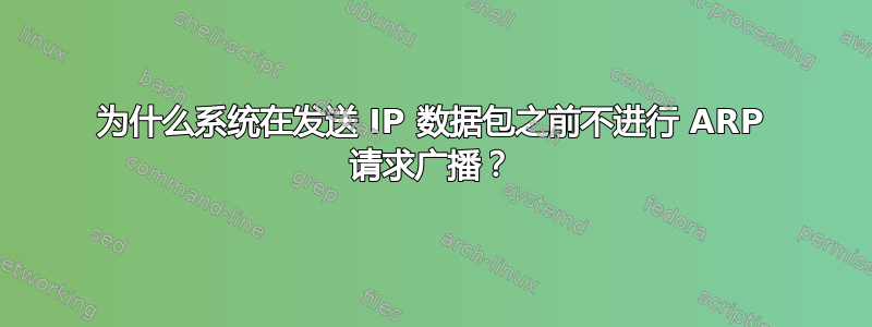 为什么系统在发送 IP 数据包之前不进行 ARP 请求广播？