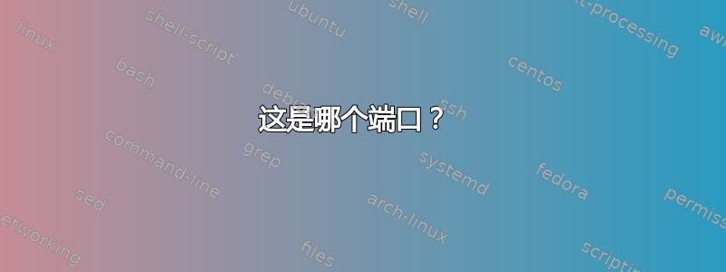 这是哪个端口？ 