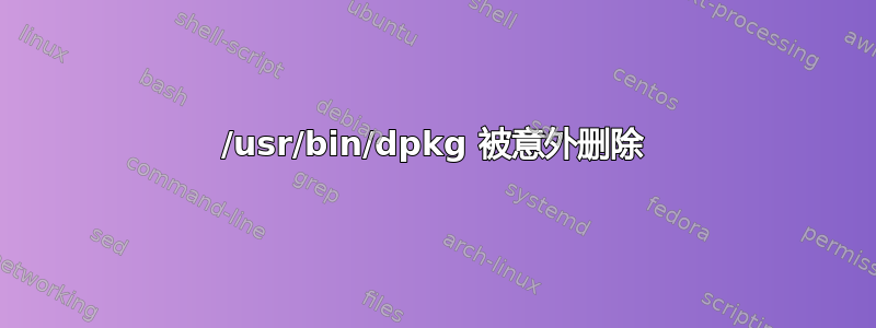 /usr/bin/dpkg 被意外删除