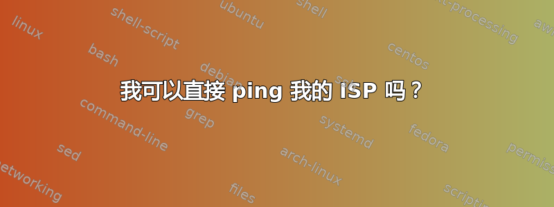 我可以直接 ping 我的 ISP 吗？