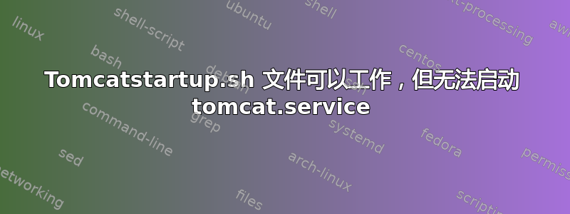 Tomcatstartup.sh 文件可以工作，但无法启动 tomcat.service