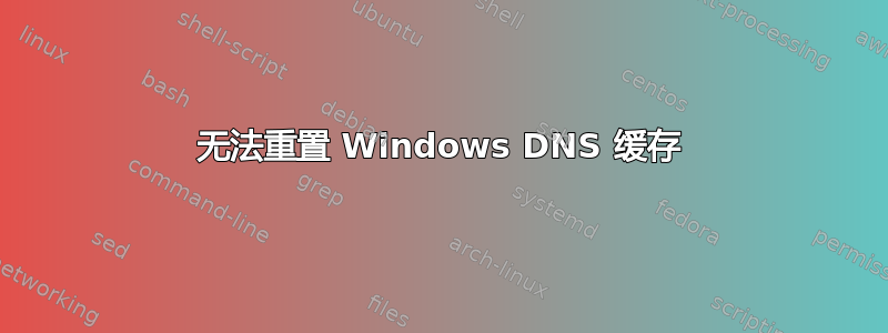 无法重置 Windows DNS 缓存