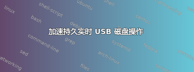 加速持久实时 USB 磁盘操作