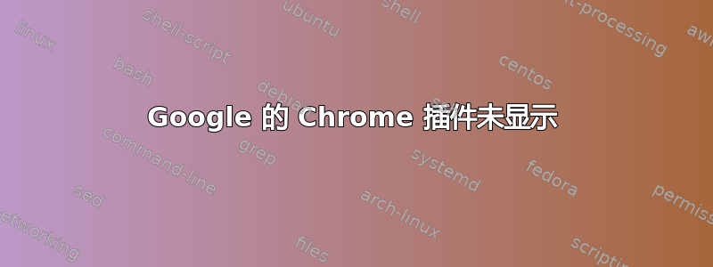 Google 的 Chrome 插件未显示