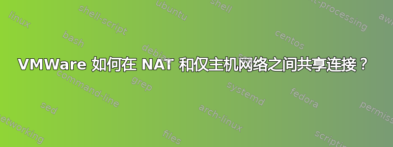 VMWare 如何在 NAT 和仅主机网络之间共享连接？