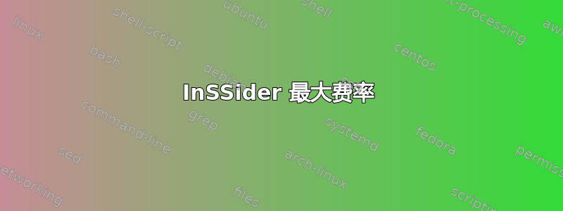 InSSider 最大费率