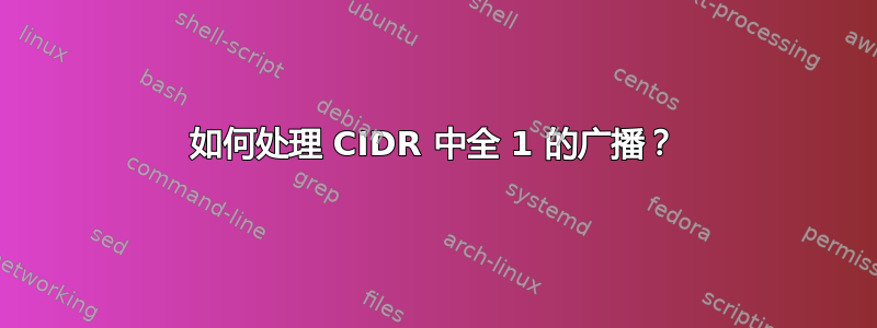 如何处理 CIDR 中全 1 的广播？