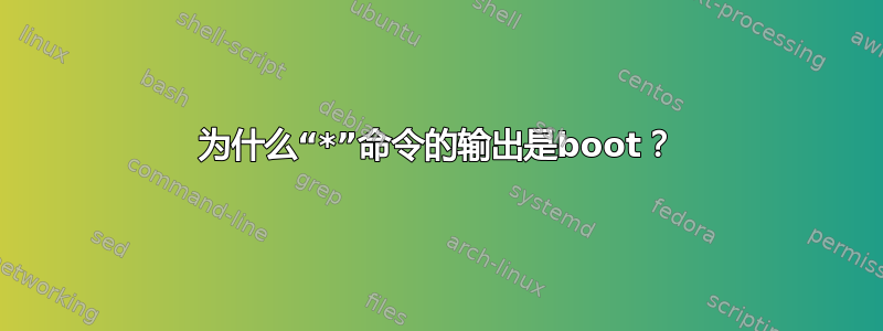 为什么“*”命令的输出是boot？