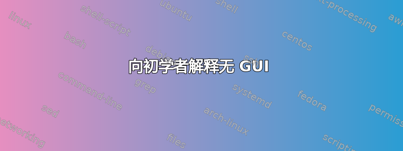 向初学者解释无 GUI