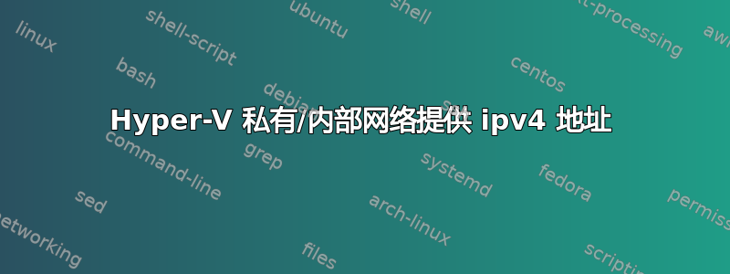 Hyper-V 私有/内部网络提供 ipv4 地址