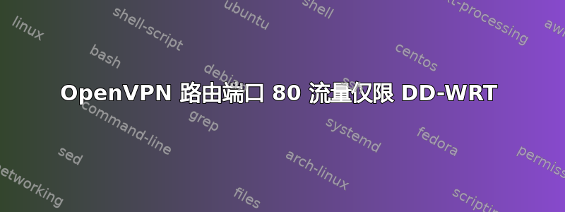 OpenVPN 路由端口 80 流量仅限 DD-WRT