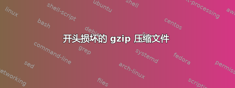 开头损坏的 gzip 压缩文件