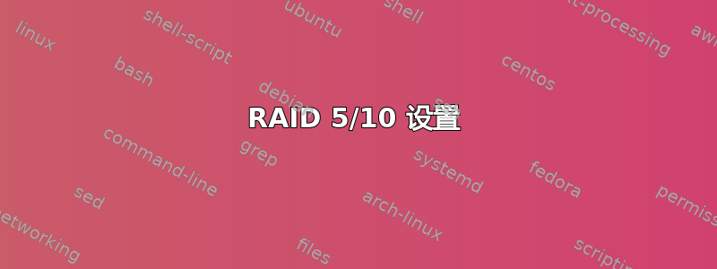 RAID 5/10 设置