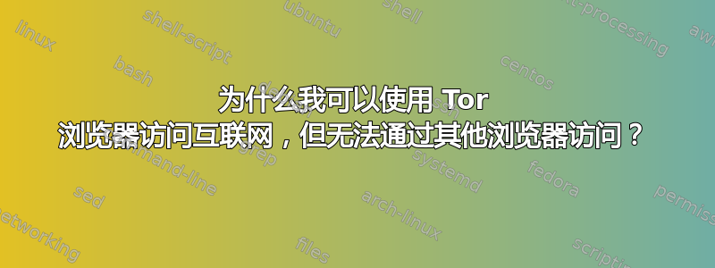 为什么我可以使用 Tor 浏览器访问互联网，但无法通过其他浏览器访问？