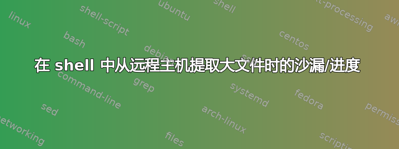 在 shell 中从远程主机提取大文件时的沙漏/进度