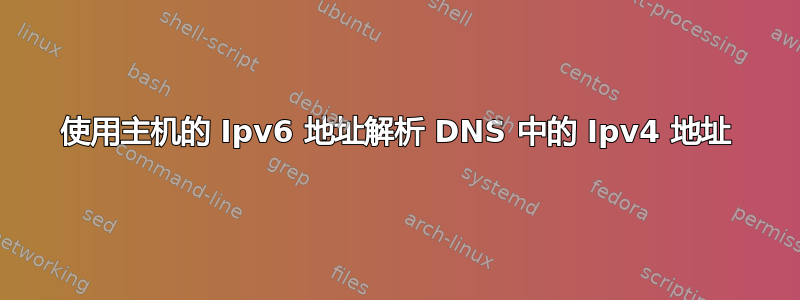 使用主机的 Ipv6 地址解析 DNS 中的 Ipv4 地址