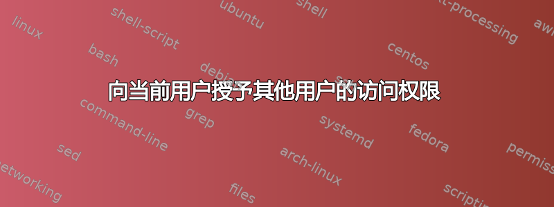 向当前用户授予其他用户的访问权限