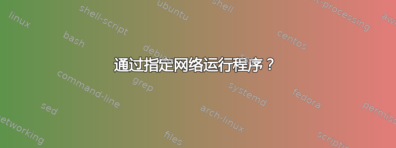 通过指定网络运行程序？