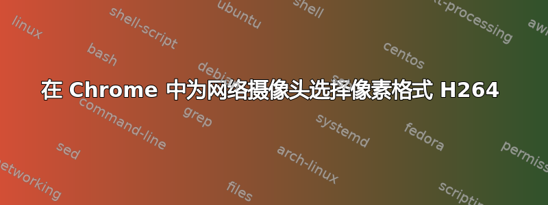 在 Chrome 中为网络摄像头选择像素格式 H264