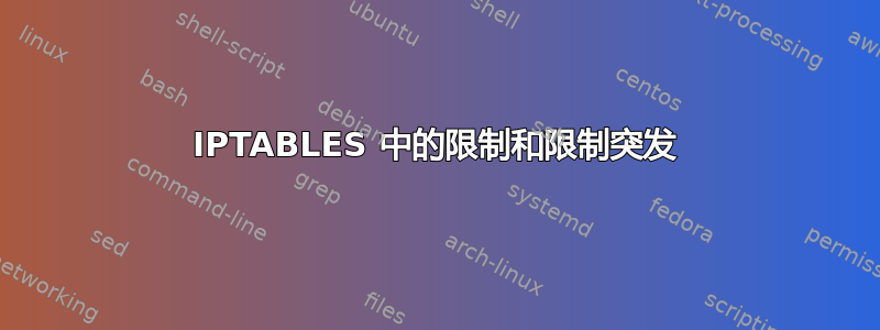 IPTABLES 中的限制和限制突发