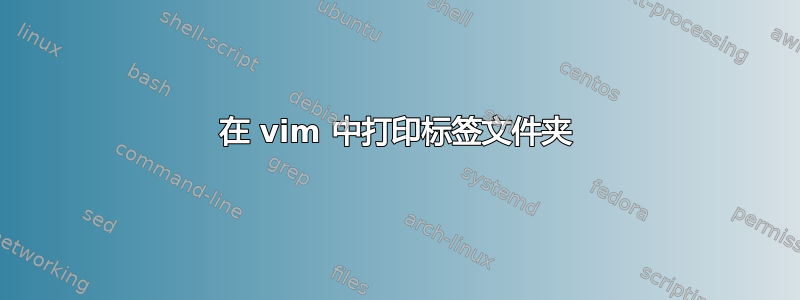 在 vim 中打印标签文件夹