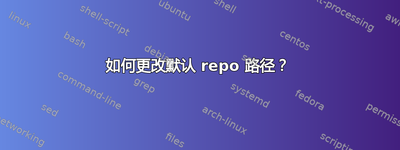 如何更改默认 repo 路径？