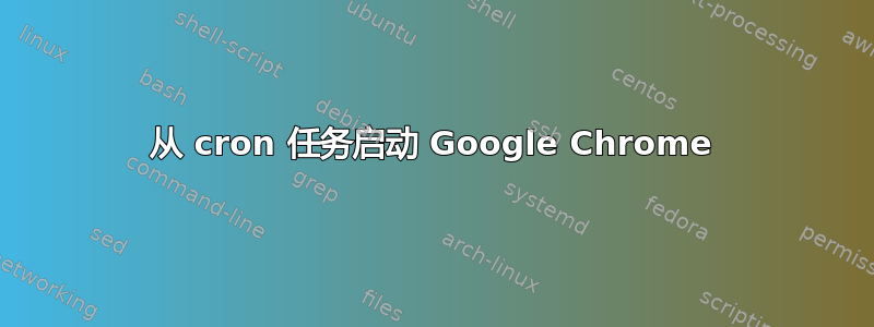 从 cron 任务启动 Google Chrome