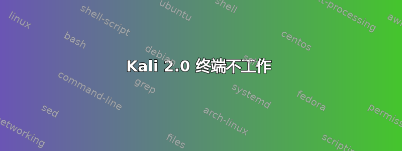 Kali 2.0 终端不工作