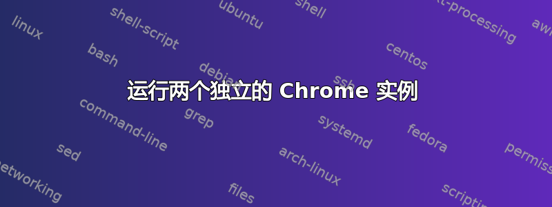 运行两个独立的 Chrome 实例