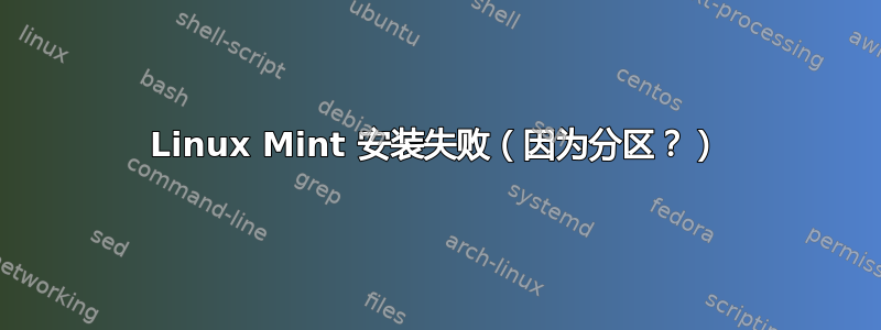 Linux Mint 安装失败（因为分区？）